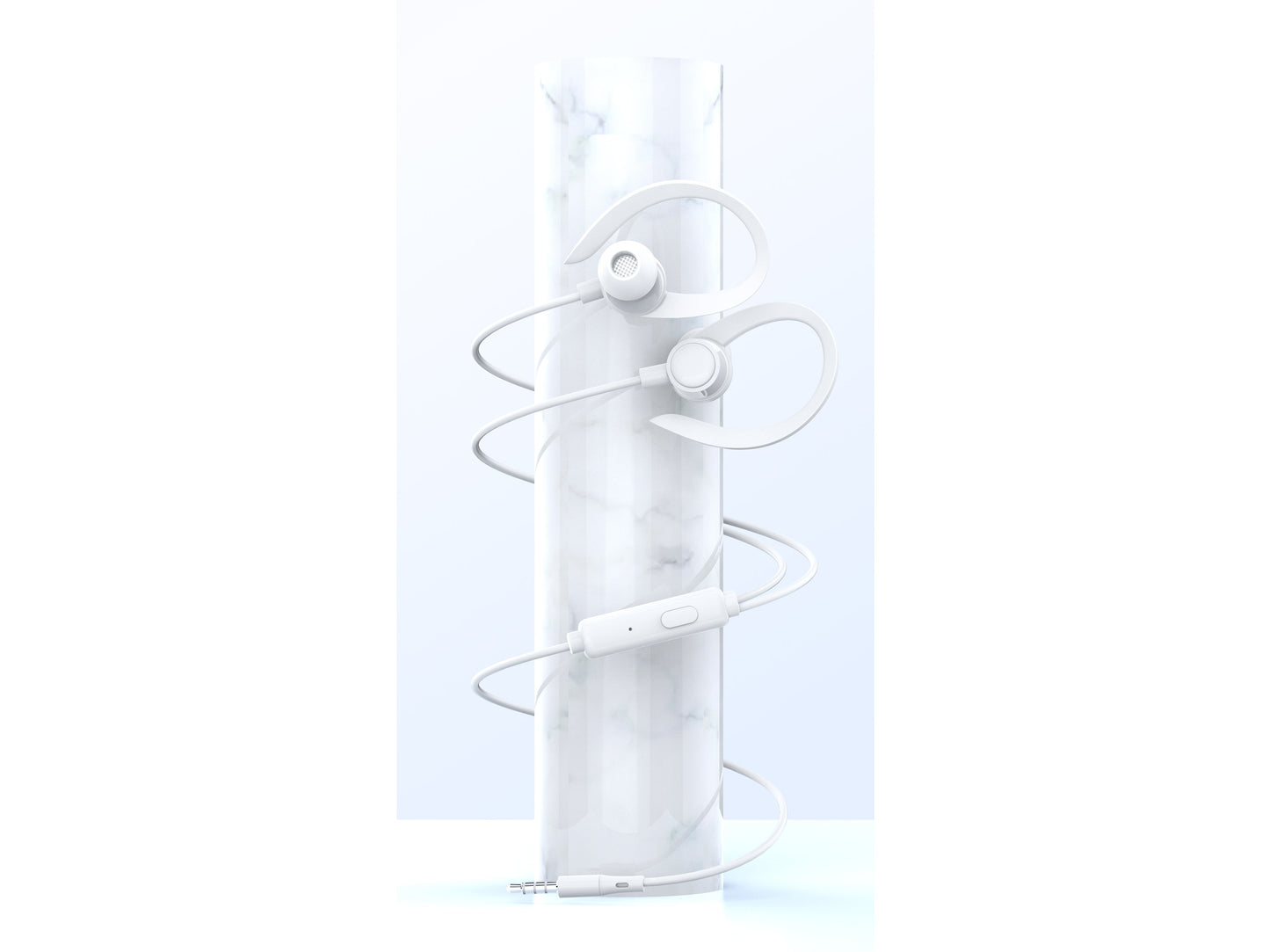 Techancy Auriculares stereo 3.5MM TD8058 cabo 1.2M com microfone confortavel som alta fidelidade Branco