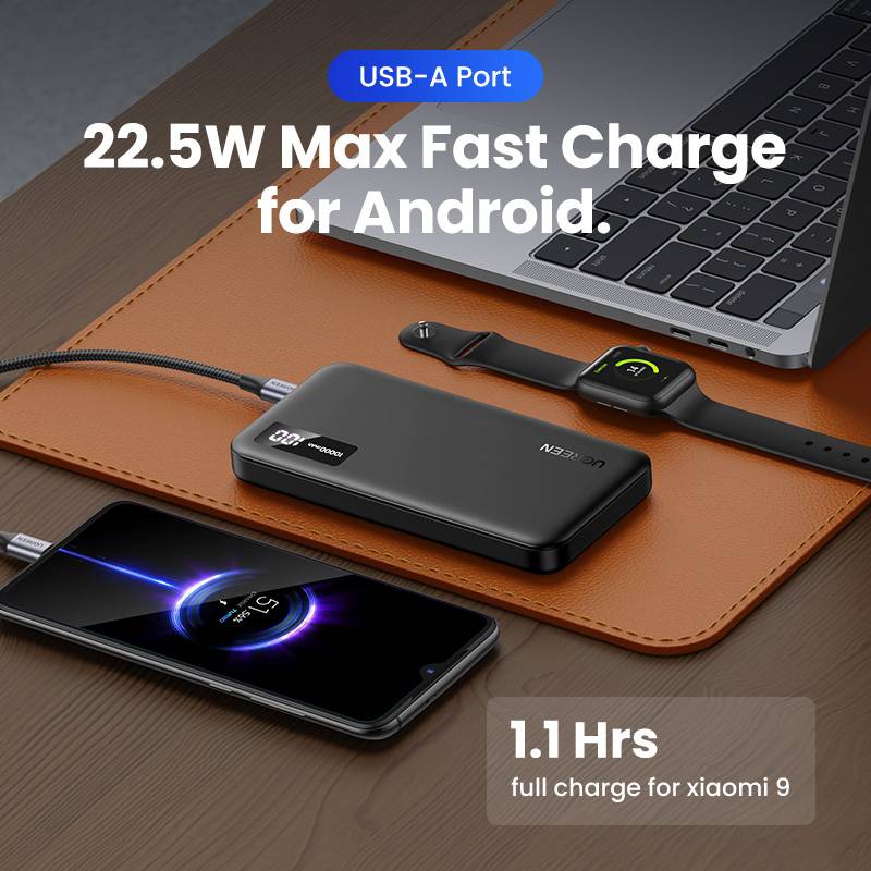 Powerbank UGREEN PB311 PD 20W 10000mAh Fast Charging Preta