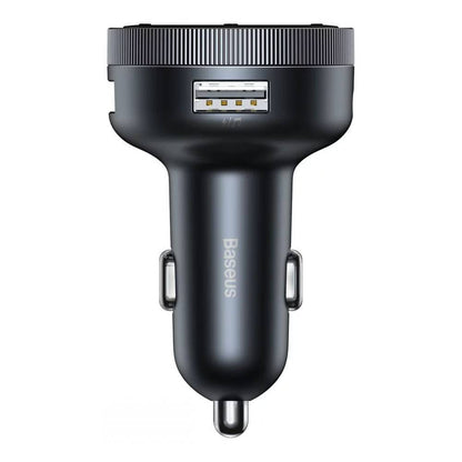Carregador de Isqueiro Baseus Enjoy Dual USB-A + Jack 3.5mm + MicroSD/TF + Transmissor FM/Bluetooth