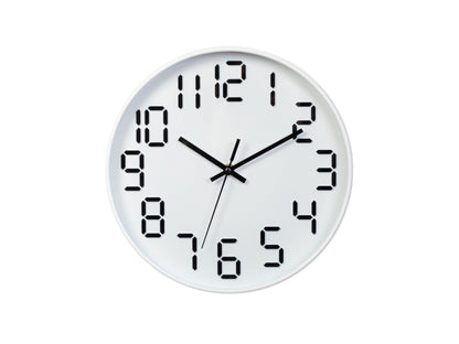 Techancy Relógio De Parede ME2621, 25 Cm De Diâmetro, Gravado Em 3d, Relógio Silencioso Para Casa, Escritório E Cozinha.