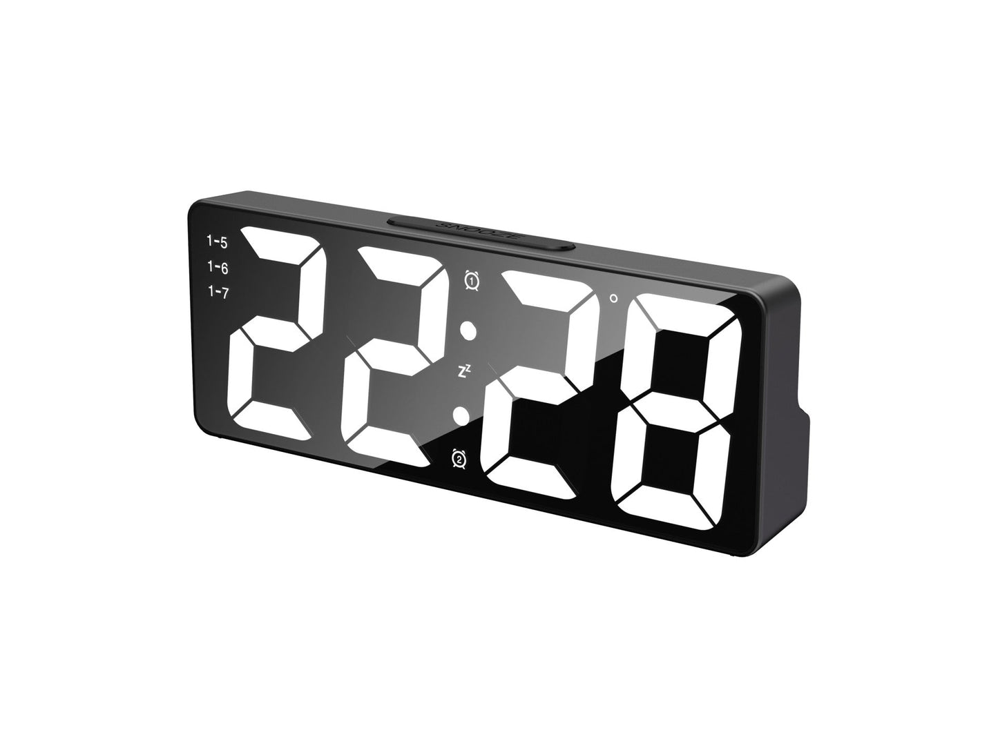Techancy Despertador Multifunções Led Preto MC1500, Com Relógio, Data, Alarme, Ecrã De Temperatura E Controlo Por Voz