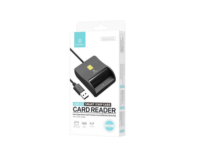 Techancy Leitor de cartão inteligente MI0631, USB 2.0, suporta vários tipos, compatível com vários sistemas, preto