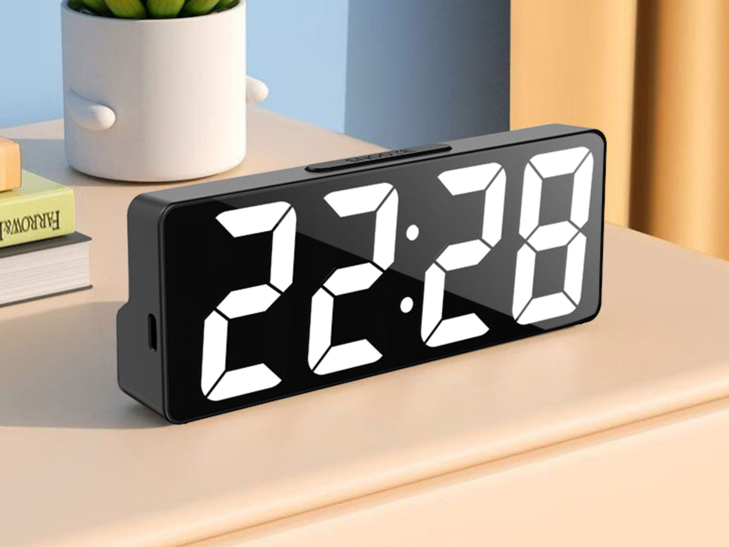 Techancy Despertador Multifunções Led Preto MC1500, Com Relógio, Data, Alarme, Ecrã De Temperatura E Controlo Por Voz