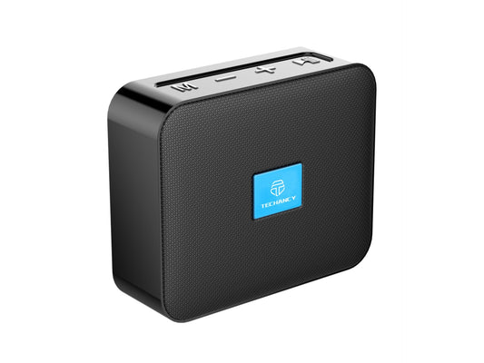 Techancy Mini Bluetooth Audio Black TH2621 Com Bateria Incorporada Suporta Ligação Sem Fios 5.0/Tf/U Disk/Aux
