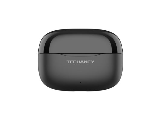 Techancy Auriculares Bluetooth TWS Wireless 5.4 KP2715 Microfone HD Toque inteligente USB C para Android iPhone Preto