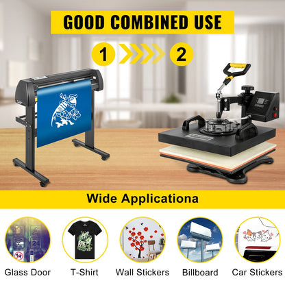 Kit Máquina de Transferência Térmica 380x380mm + Cortadora Vinil 28"